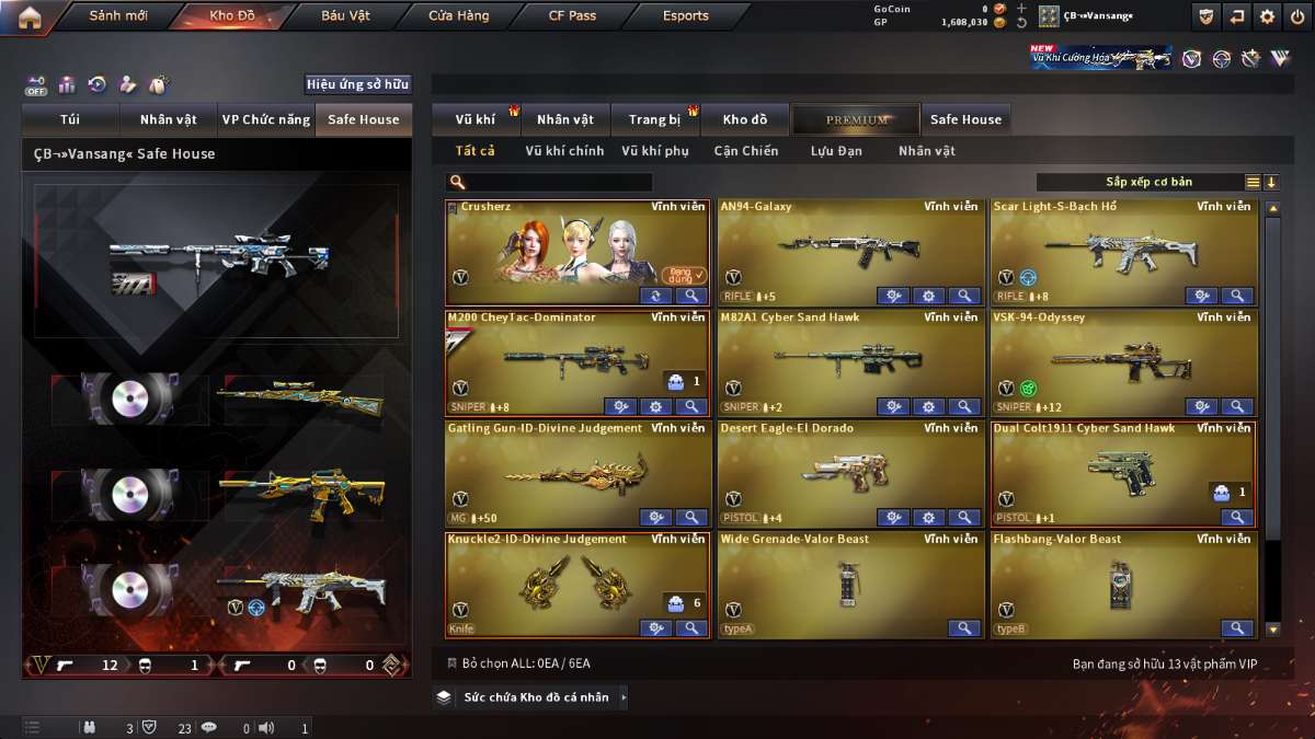 shop acc cf uy tin gia re